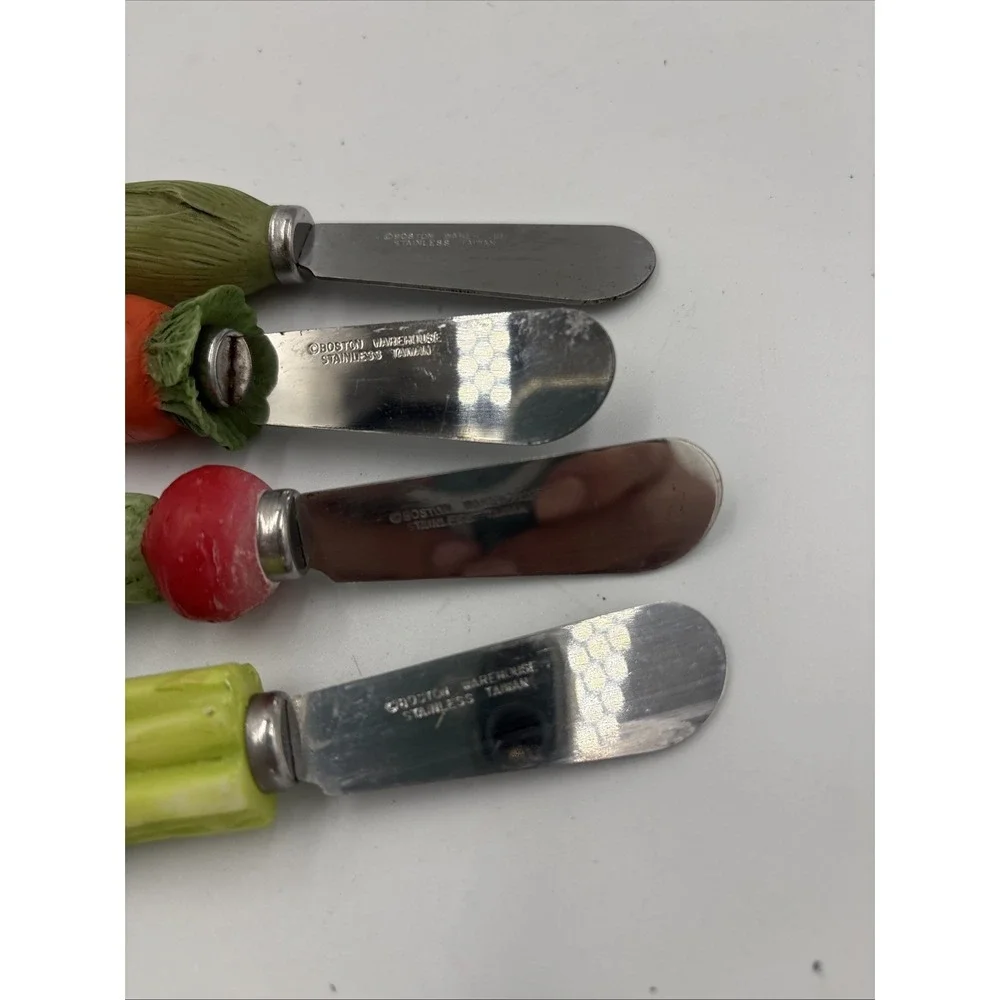 VTG Set Vegetable Carrot Corn‎ Condiment Appetizer Knives Set 4.5 